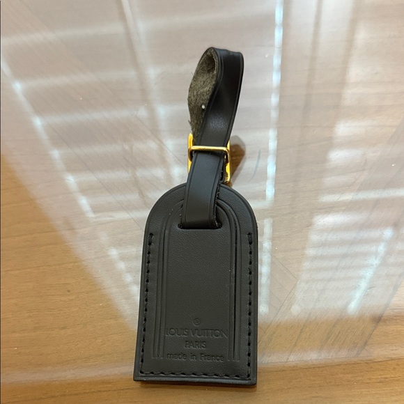 Louis Vuitton Black Small Leather Luggage Tag #3 - Picture 1 of 3